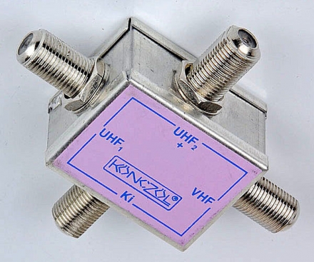 VHF-UHF1-UHF2 közösítő szűrő